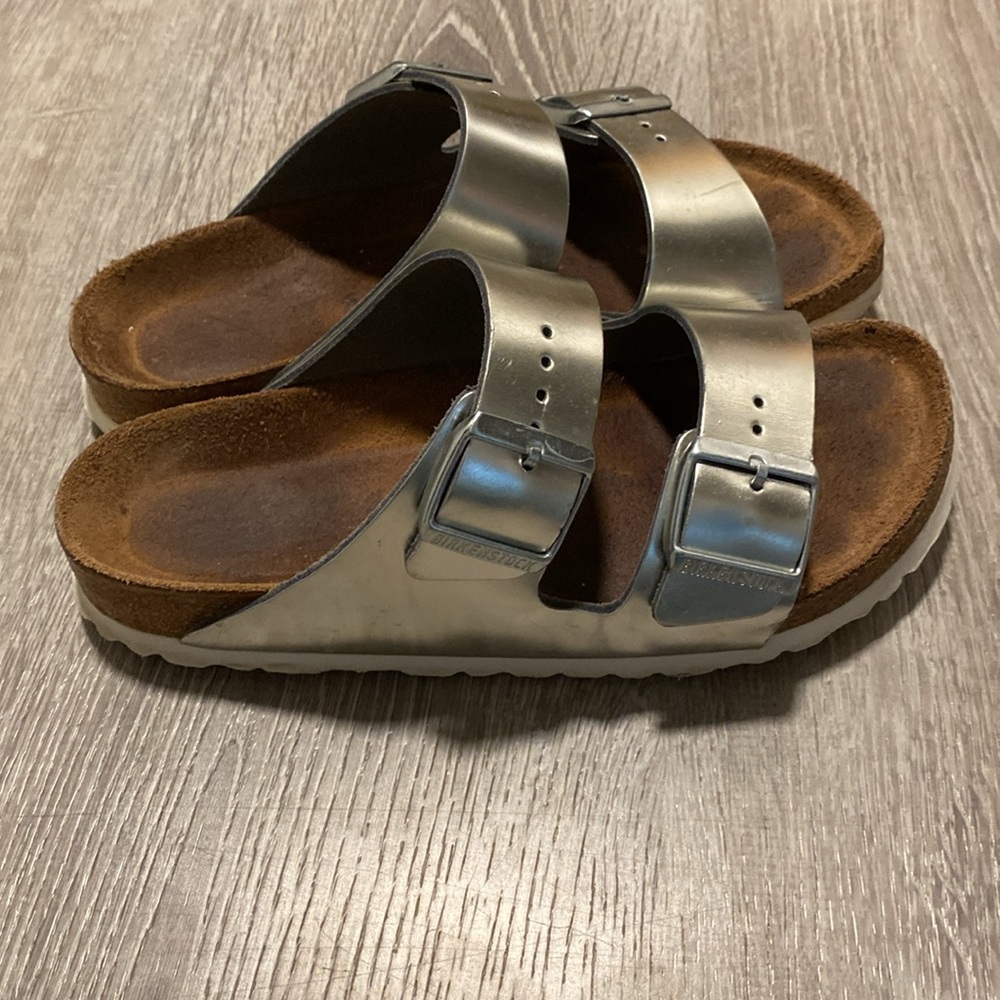 Birkenstock Arizona soft bed silver metallic - Picture 2 of 13